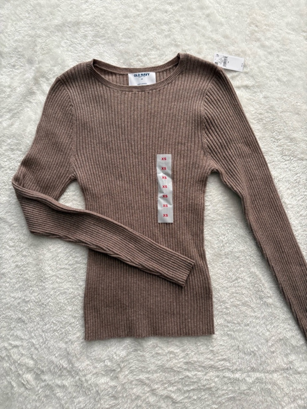 Old Navy Ribbed Crewneck Sweater - Light Brown